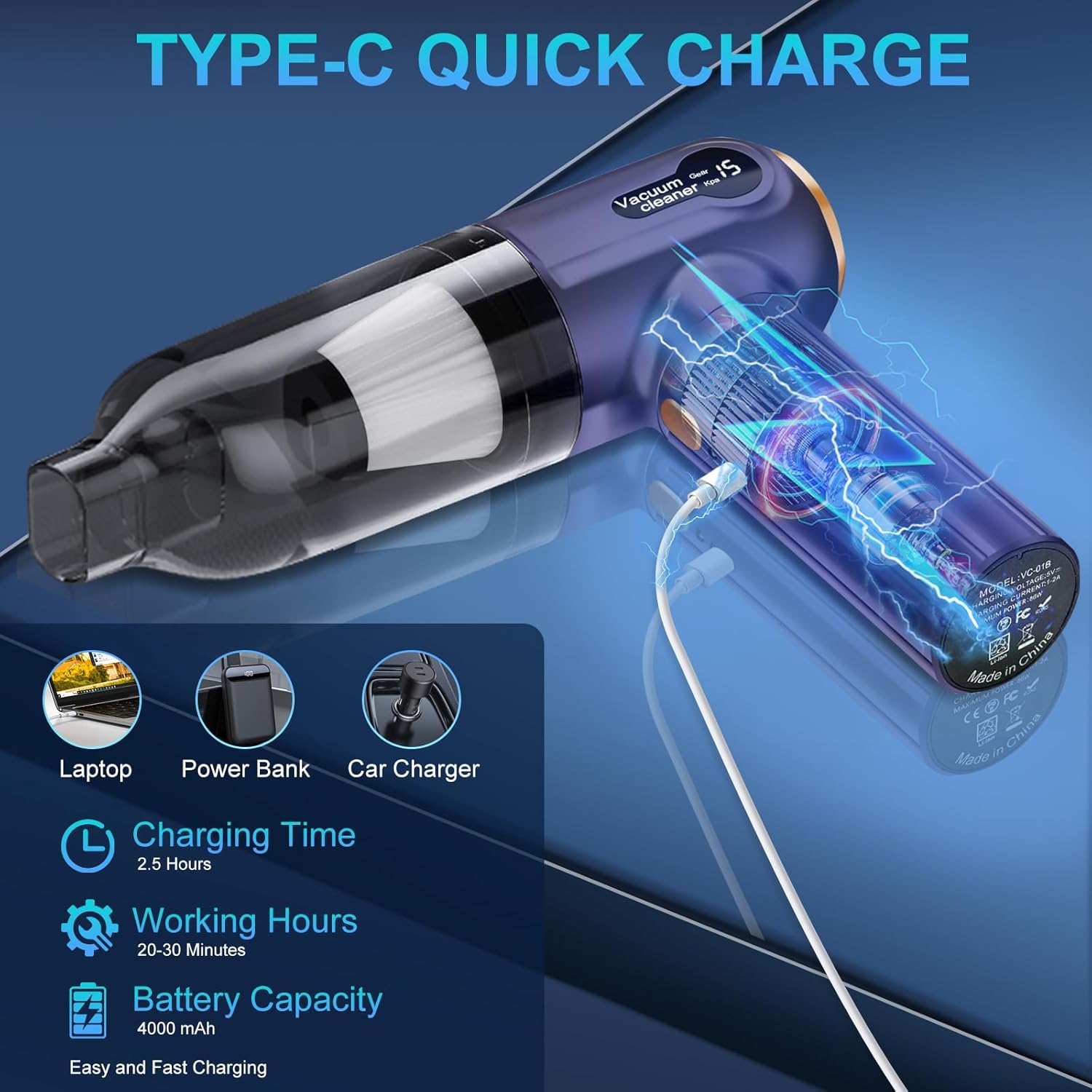 Aspirateur à main sans fil Ledeak